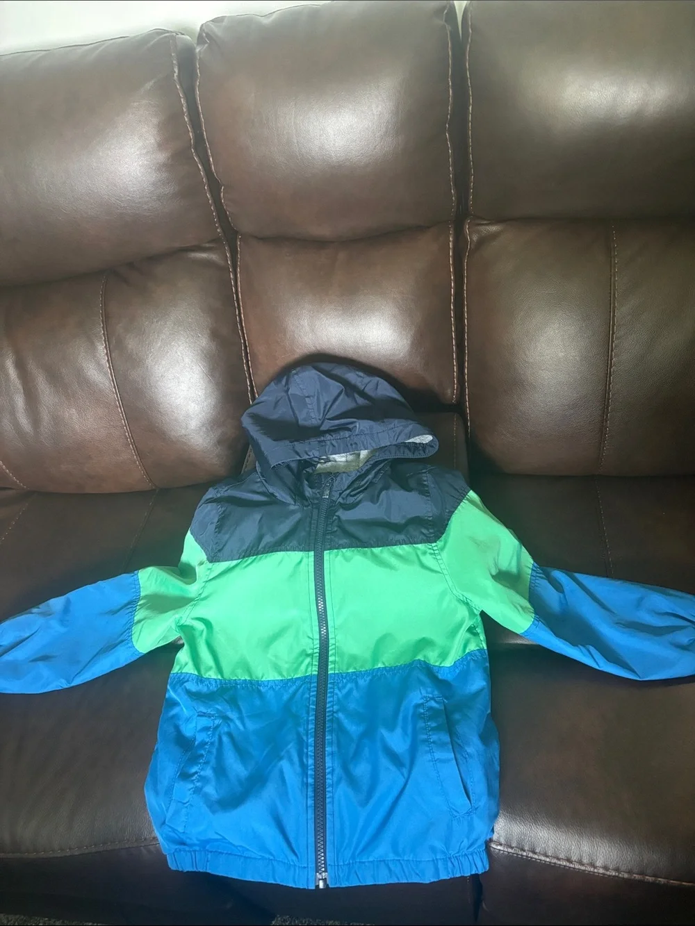 Carter's Gray and Blue/Green Colorblock Kids Jacket